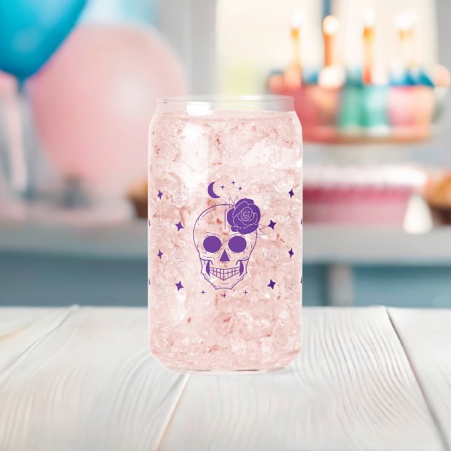 Occult Skull Rose kann Glass Wrap Dosenglas (Insitu (Baby Party))