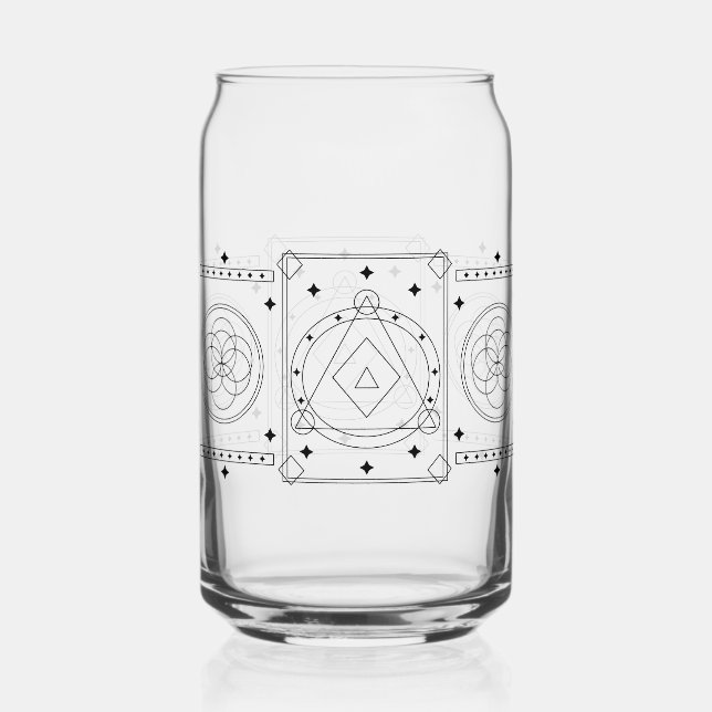 Occulte Géométrie Sacrée Enveloppement en verre cé (Recto)