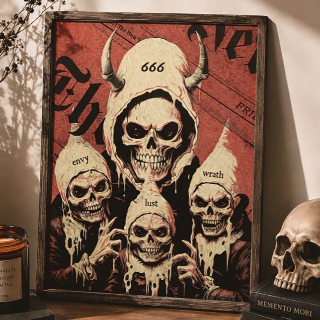Occulter Horror Skeletons Devil Sins Poster (Von Creator hochgeladen)