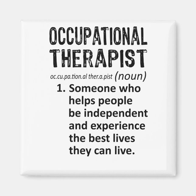 Occupational Therapist Definition Magnet (Vorne)
