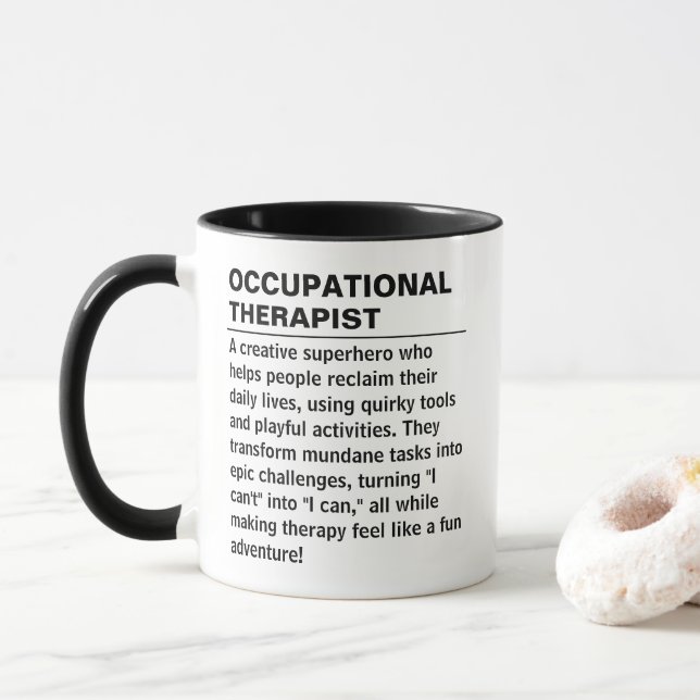 Occupational therapist Definition Mug OT Gift Tasse (Mit Donut)