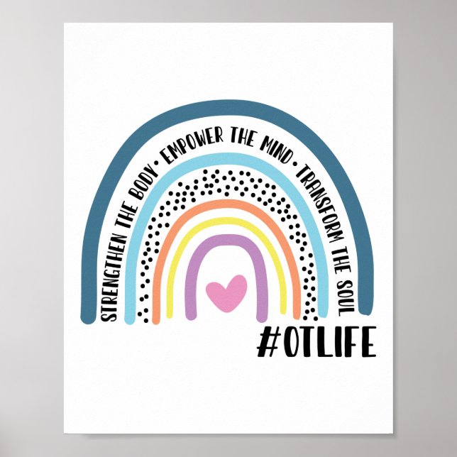 Occupational Therapist Rainbow Strengthen The Body Poster (Vorne)
