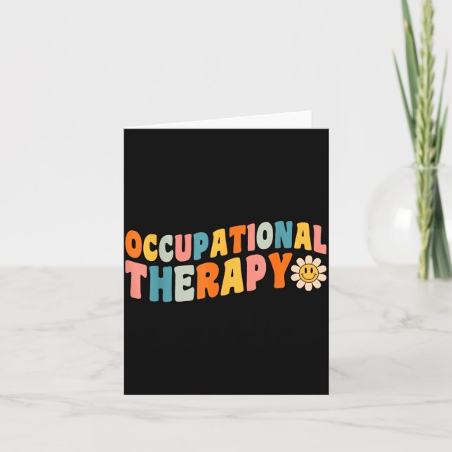 Occupational Therapy Groovy Occupational Therast O Karte (Vorderseite)