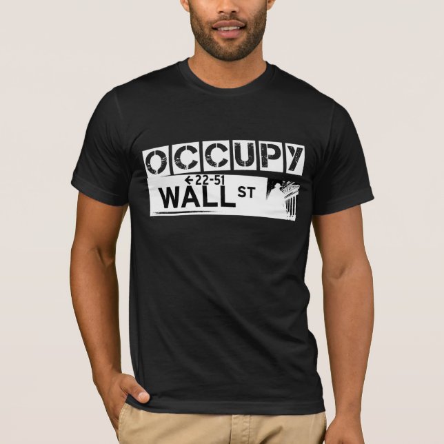 Occupez le T-shirt de Wall Street - noir (Devant)