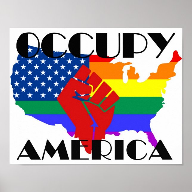 Occupy America LGBTQ Poster (Vorne)