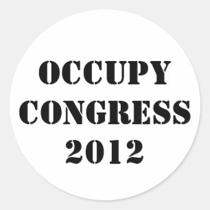 Occupy Congress 2012 Runder Aufkleber