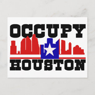 Occupy Houston Postkarte