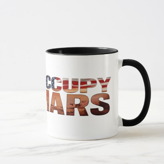 Occupy Mars Tasse - Weltraumforschung mit Amerika (Rechts)