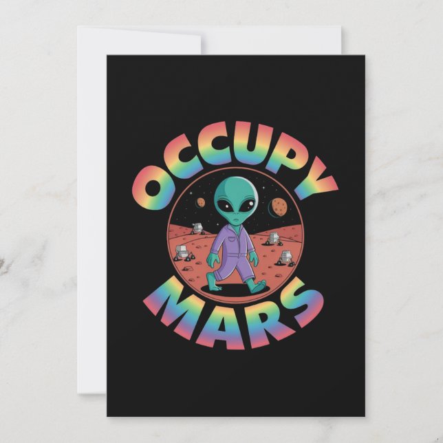 Occupy Mars: Weltraum mit Falcon 9 & Elon erkunden Einladung (Vorderseite)