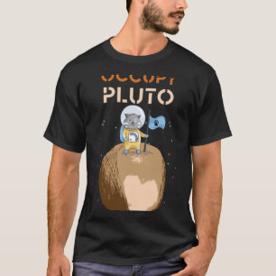 Occupy Pluto Vergiss die Astronautenkatze im Weltr T-Shirt