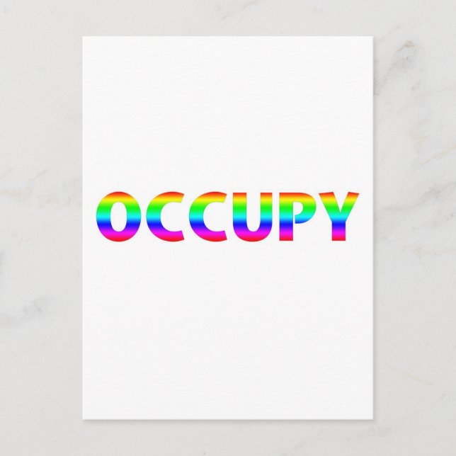 Occupy Rainbow Postkarte (Vorderseite)
