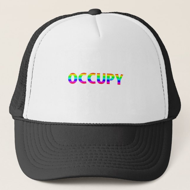 Occupy Rainbow Truckerkappe (Vorderseite)