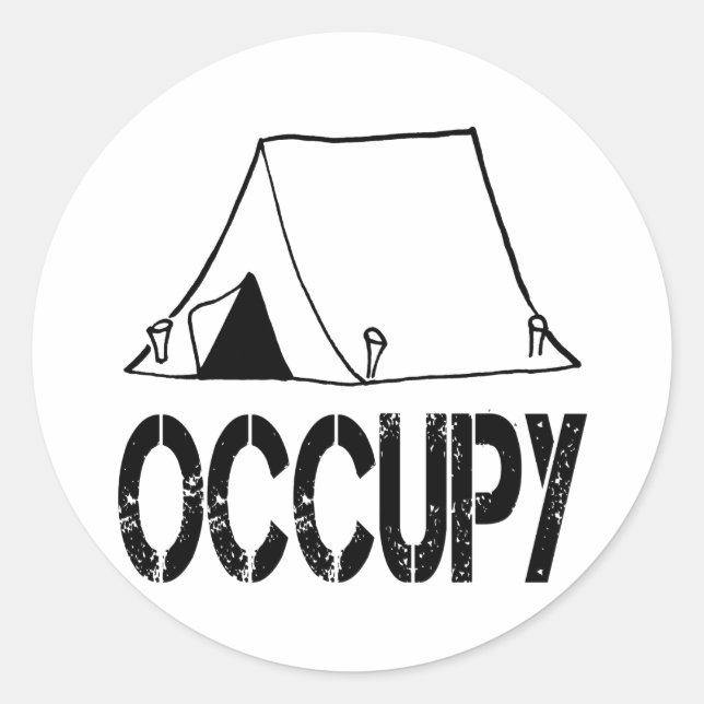 Occupy Runder Aufkleber (Vorderseite)