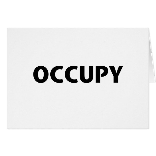 Occupy (Schwarz auf Weiß) (Vorderseite (Horizontal))
