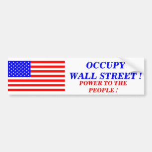 OCCUPY WALL STREET POWER FÜR DIE MENSCHEN AUTOAUFKLEBER