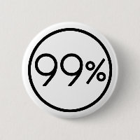 Occupy Wall Street sind wir der 99% Knopf