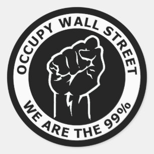 Occupy Wall Street, wir sind die 99% Runder Aufkleber