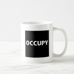 Occupy (weiß auf schwarz) kaffeetasse