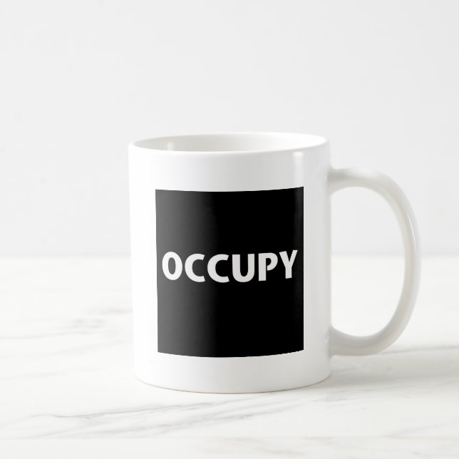 Occupy (weiß auf schwarz) kaffeetasse (Rechts)
