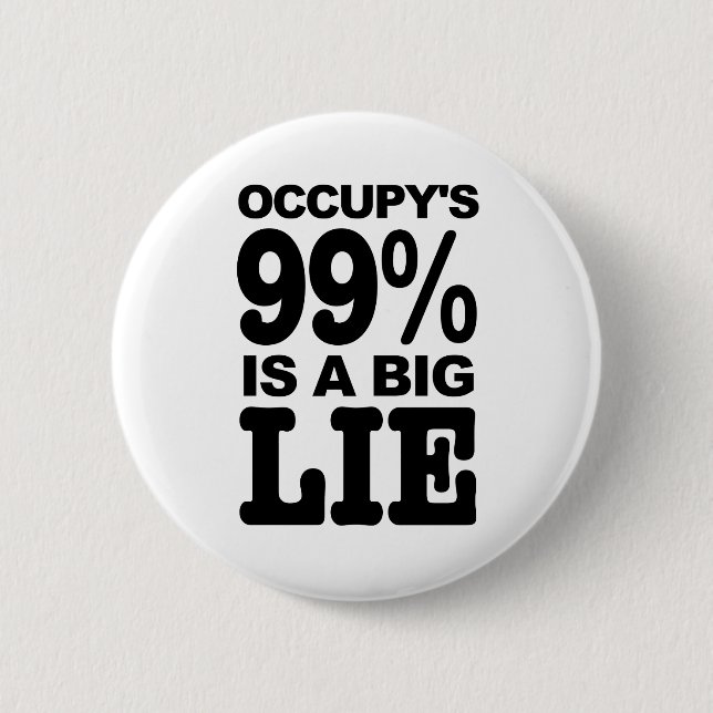 Occupys 99% ist eine große Lüge Button (Vorderseite)