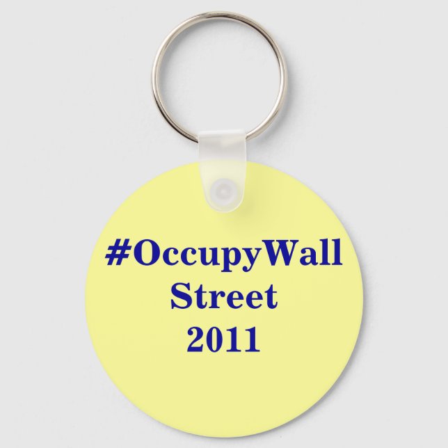#OccupyWallStreet-Schlüsselanhänger Schlüsselanhänger (Vorderseite)