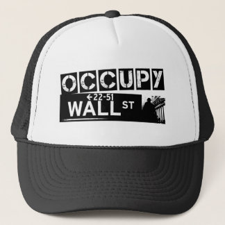 occupywallstreett-Shirt-weiß Truckerkappe