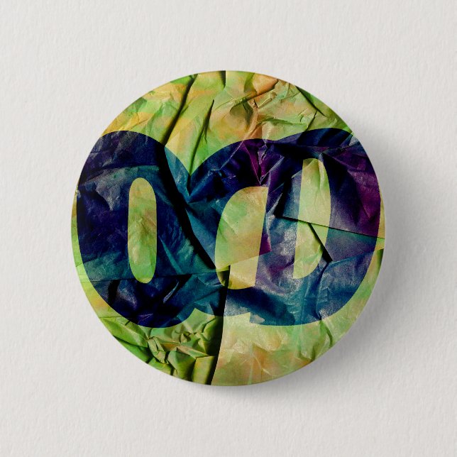 OCD Awareness badge ( Textured ) Button (Vorderseite)