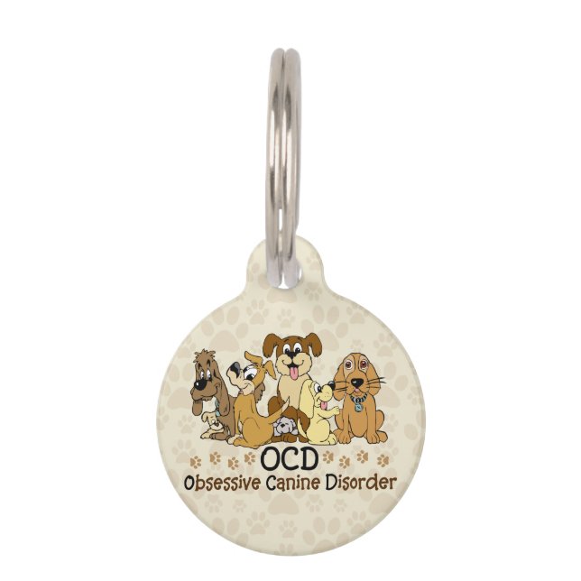 OCD besessene Hunde- Störung Haustiermarke (Vorderseite)