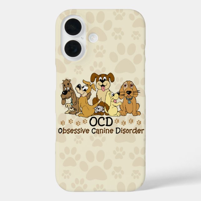 OCD besessene Hunde- Störung iPhone 16 Hülle (Rückseite)