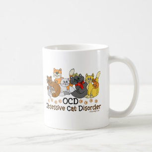 OCD besessene Katzen-Störung Kaffeetasse