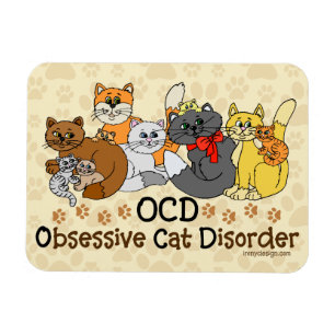 OCD besessene Katzen-Störung Magnet