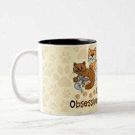 OCD besessene Katzen-Störung Zweifarbige Tasse
