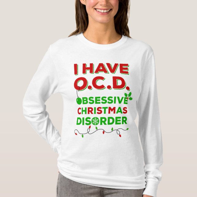 OCD besessene Weihnachtsstörungs-T - Shirts (Vorderseite)