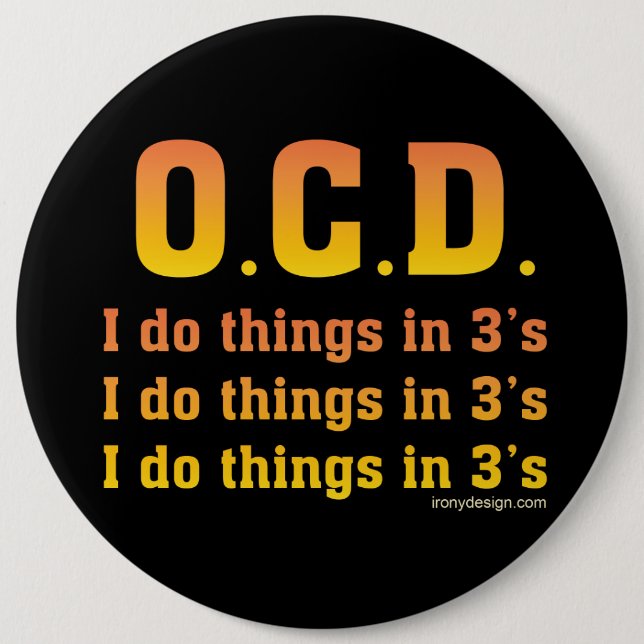OCD Funny Sprichwort Button (Vorderseite)