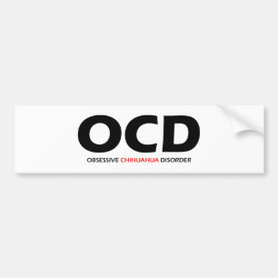 OCD - Obsessive Chihuahua-Störung Autoaufkleber