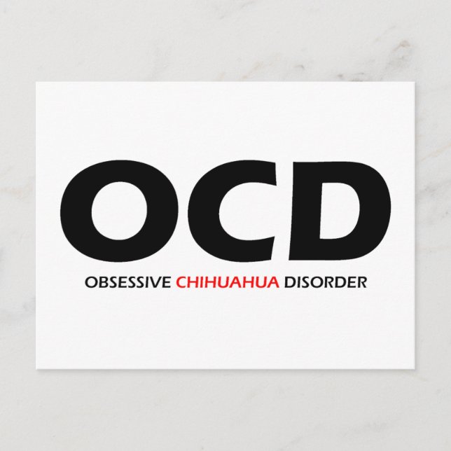 OCD - Obsessive Chihuahua-Störung Postkarte (Vorderseite)