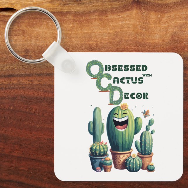 OCD-Spikes beruhigend: Dekoration von Kakteen Schlüsselanhänger (Vorderseite)
