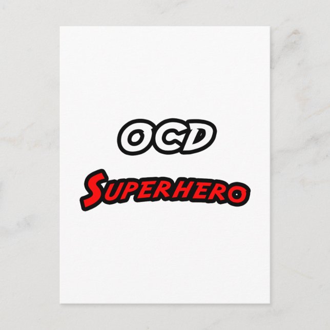 OCD Superhero Postkarte (Vorderseite)