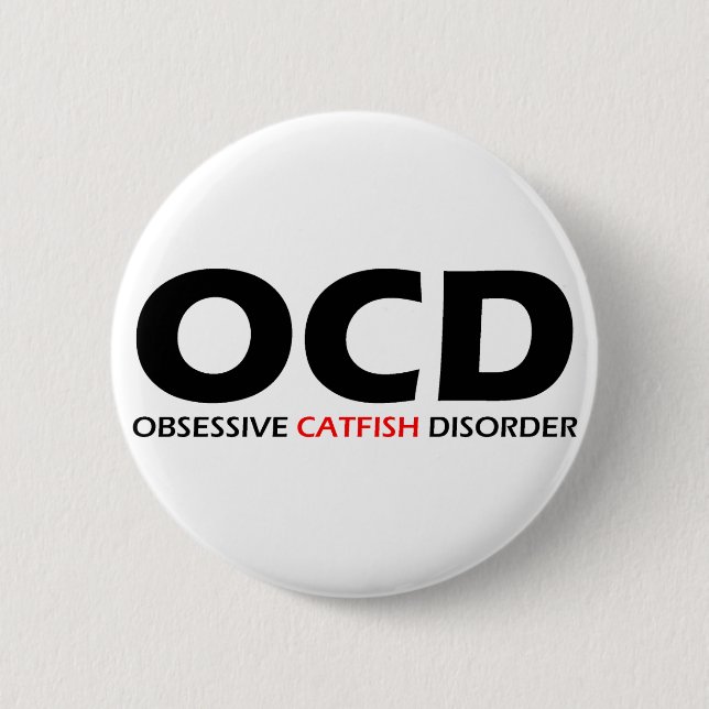OCD - Zwangsstörung der Katzen Button (Vorderseite)