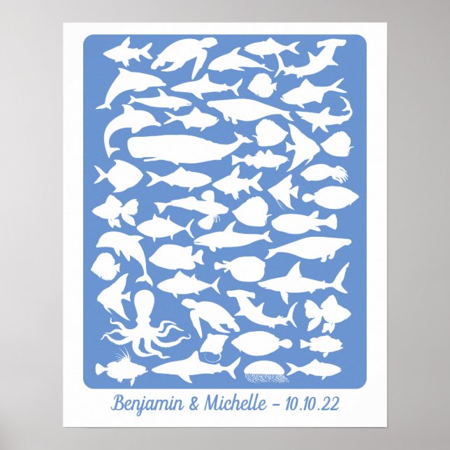 Ocean - 50 Signature Guest Book Alternative Poster (Vorne)