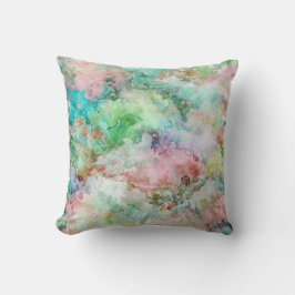 Ocean Abstract Watercolor Grunge Pattern  Kissen
