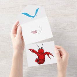 Ocean Adventure Birthday - Flat Card All In One Einladung