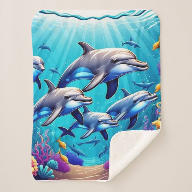 Ocean Adventure Throw Blanket Sherpadecke (Vorderseite)