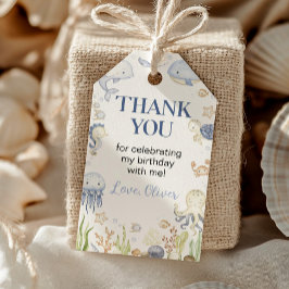 Ocean Animal Boy Under Sea Birthday Danke Geschenkanhänger