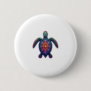 Ocean Animal Gefärbte Krawatte Tribal Sea Animal M Button