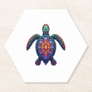 Ocean Animal Gefärbte Krawatte Tribal Sea Animal M Untersetzer