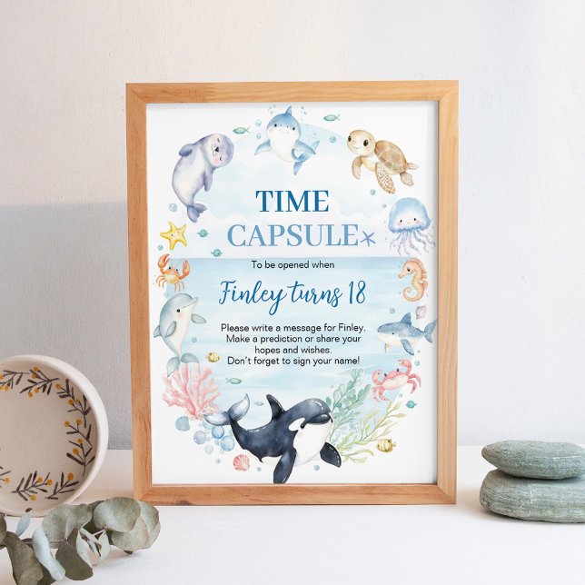 Ocean Animal Kindergeburtstag Time Kapsel Poster (Von Creator hochgeladen)