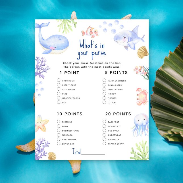 Ocean Animal Whats in Ihrer Handtasche, Babydusche (Von Creator hochgeladen)