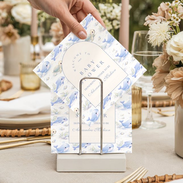 Ocean Animals Arch Elegant Baby Shower Serviette (Von Creator hochgeladen)