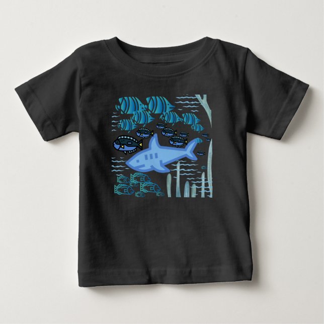Ocean Animals, Toddler, T-shirt jersey fin moderne (Devant)